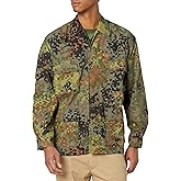 BACKBONE Mens Army Military Battle Dress Uniform BDU Shirt Camo Top Jacket