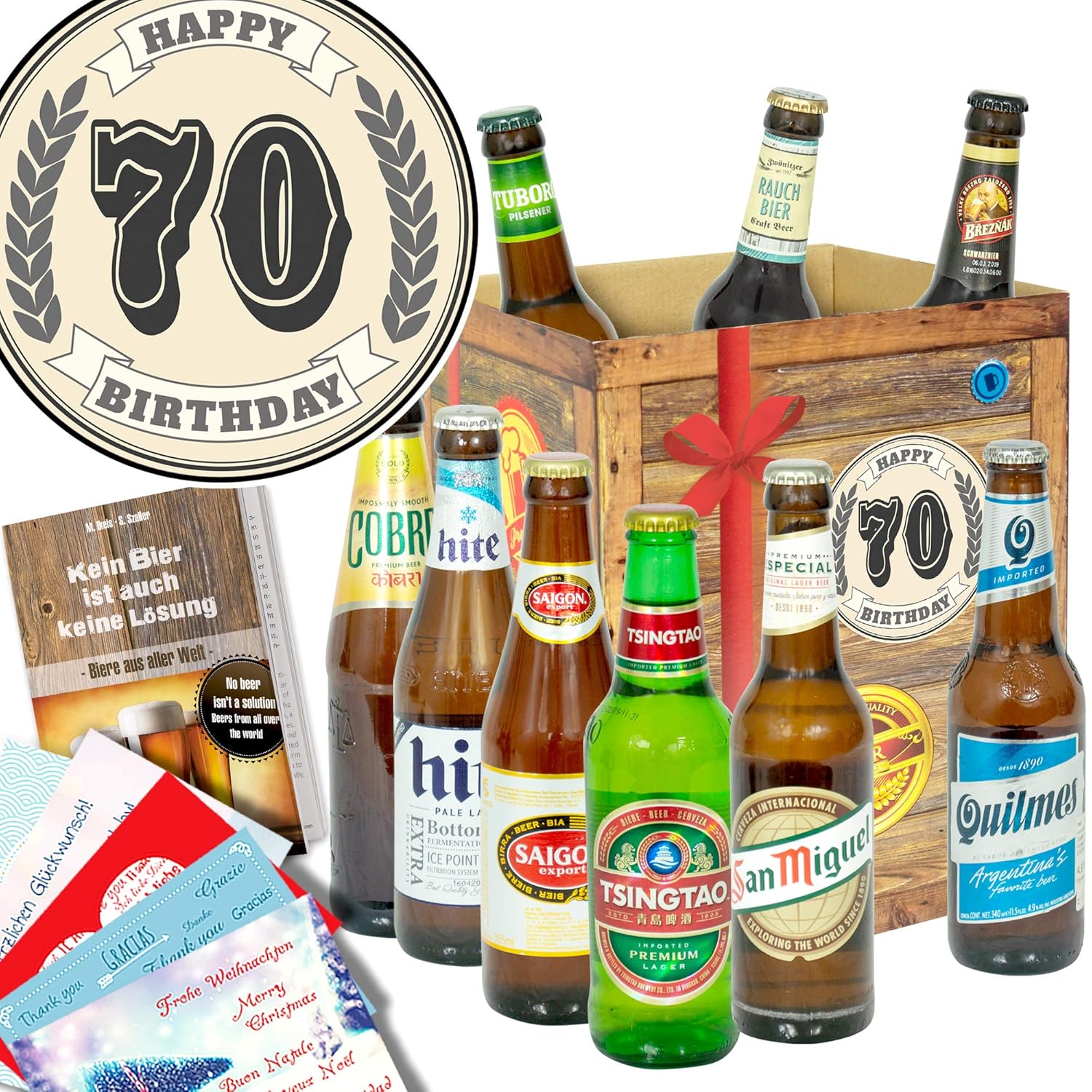 70. Geburtstagsgeschenk/Bier Geschenkset mit Bieren der Welt: Amazon.de: Bier, Wein & Spirituosen