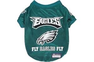PETS FIRST NFL Philadelphia EAGELS Raglan Jersey Fly Eagles Fly - Medium. Cutest Football Jersey for Dogs & Cats