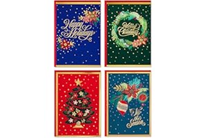 Hallmark Boxed Christmas Cards Assortment, Festive Foil (40 Cards and Envelopes)
