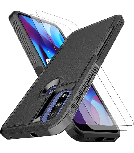 Set Custodia Portafoglio + Vetro Temperato Per Motorola Moto G62 5G | Asuwish Con 3 Slot Carte, Supporto E Cinturino