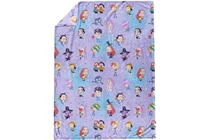 Jay Franco Kids Plush Throw Blanket – Ultra Soft Cozy Plush Fleece for Bed, Couch, Sofa, Home Décor, Official Licensed Huntrix and Saja Boys, Light Purple - Kpop Demon Hunters, 50x60 - Large Throw