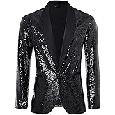 Coucoland Sequin Blazer Men-Tuxedo Jacket Sequin Suit Men Sport Coats