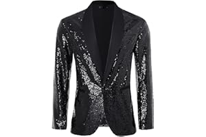 Coucoland Sequin Blazer Men-Tuxedo Jacket Sequin Suit Men Sport Coats