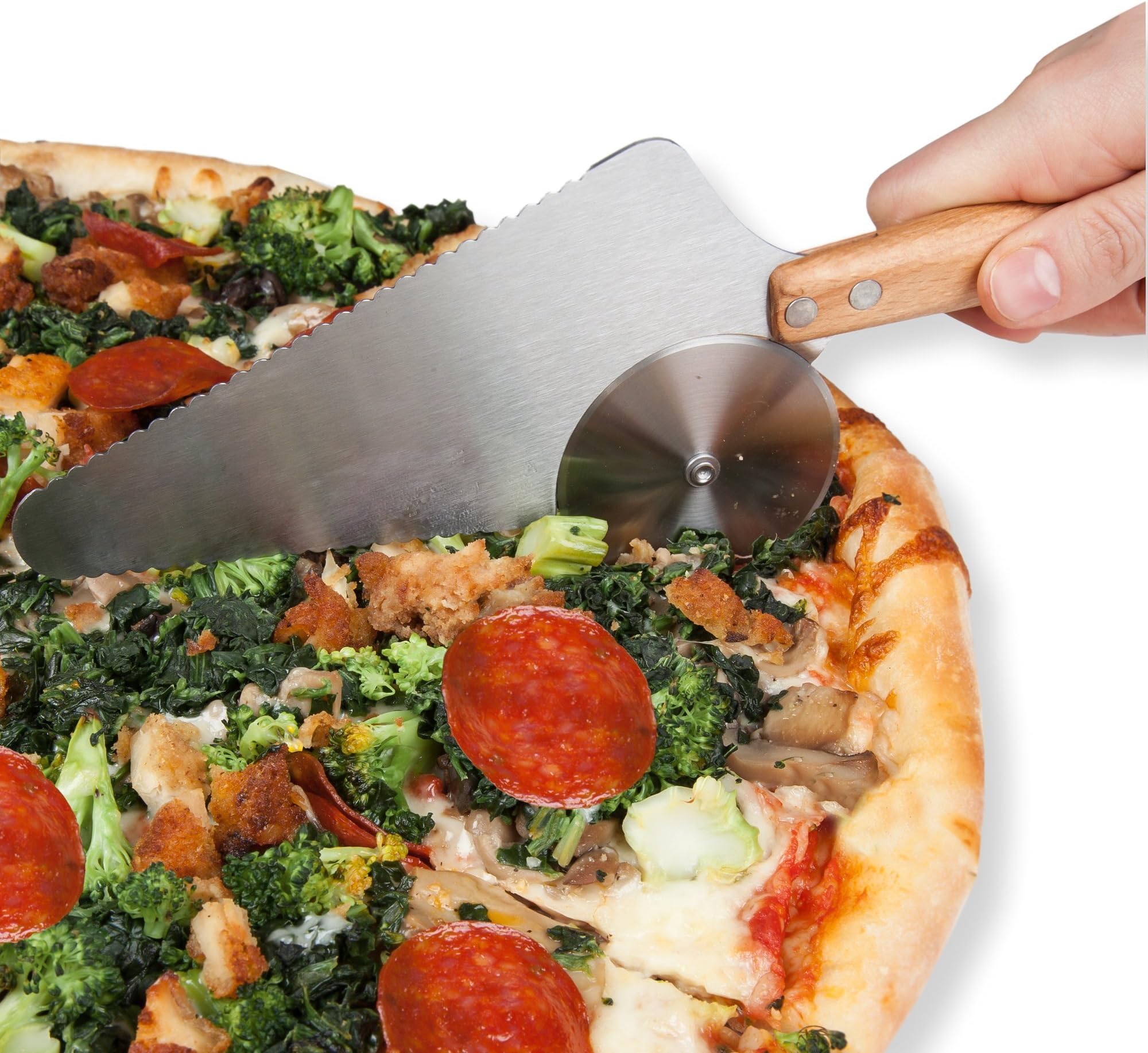 Pizza Slicer and Server with Mesh Pizza Screen Set (10")