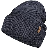 Warm Winter Beanie for Men & Women, Soft Merino Wool Blend Knit Hat, Slouch or Cuffed Style for Ski, Hiking & Outdoor Gift