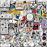 Cycling Stickers for Laptop,Bike Bicycle Rider Vinyl Decals | 50Pcs Cycling Bicycle Designs Water Resistant Vinyl For Bottles Helmets Journals Planners Phone Cases Adults