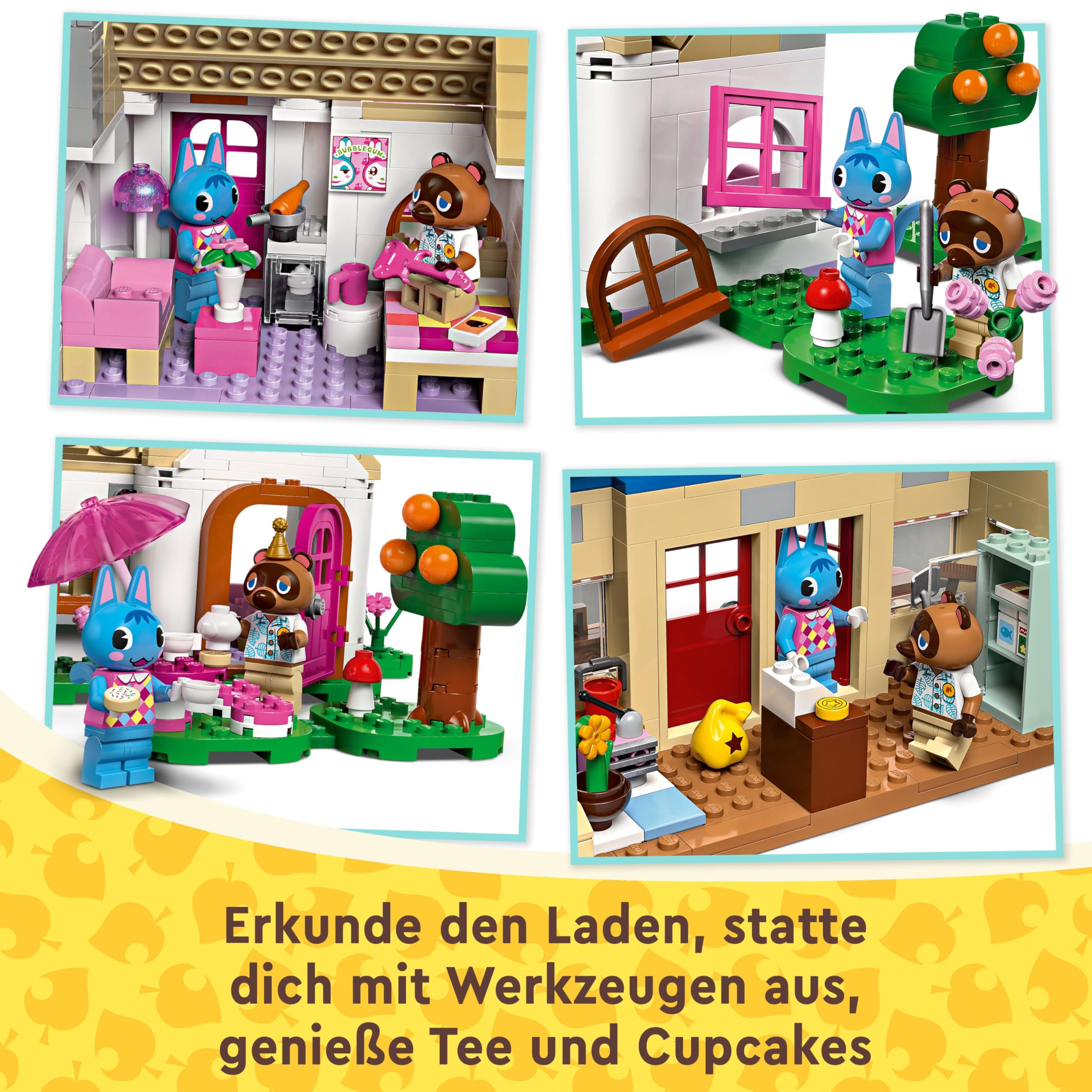 LEGO Animal Crossing Nooks Laden und Sophies Haus Set, kreatives Spielzeug für Kinder mit 2 Mini-Figuren aus der Videospielreihe, Geschenk für Mädchen und Jungen ab 7 Jahren 77050 5