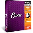 Elixir Strings 80/20 Bronze Acoustic Guitar Strings w NANOWEB Coating, Light/Medium (.012-.056)