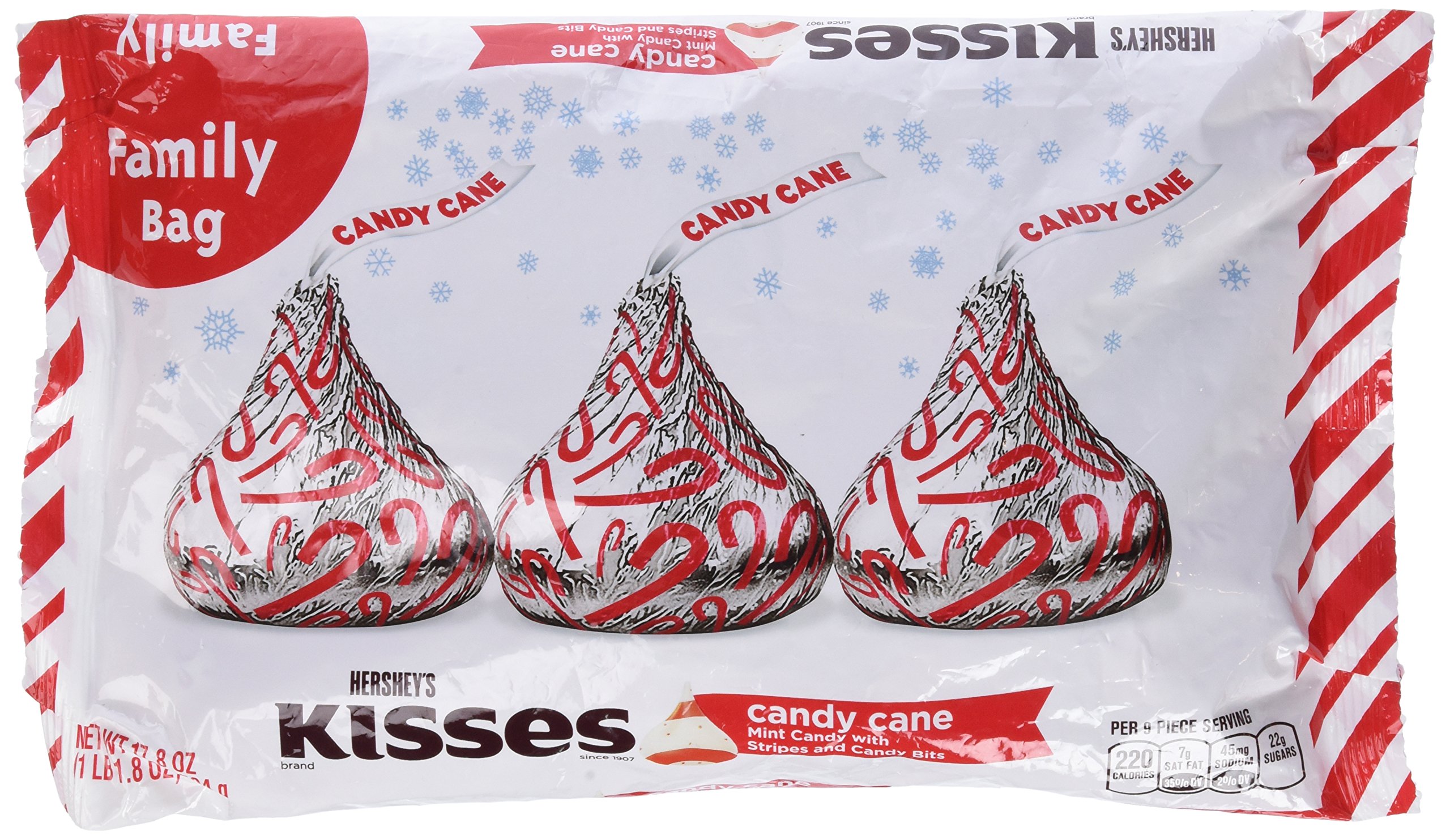 Hershey's Kisses with Candy Cane Flavored White Chocolate