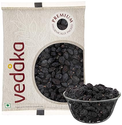 Amazon Brand - Vedaka Premium Black Raisins, 200g