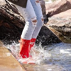 NORTY Waterproof Rain Boots for Women Size 7, Mid