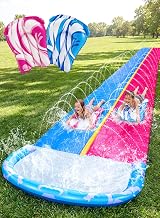 JOYIN 22.5ft Water Slide with 2 Bodyboards Backyard Splash Pool Blue Pink