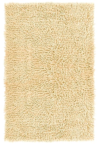 Lashuma Wannenvorleger Chenille beige - Natur | Badezimmermatte schnelltrocknend | 50 x 80 cm