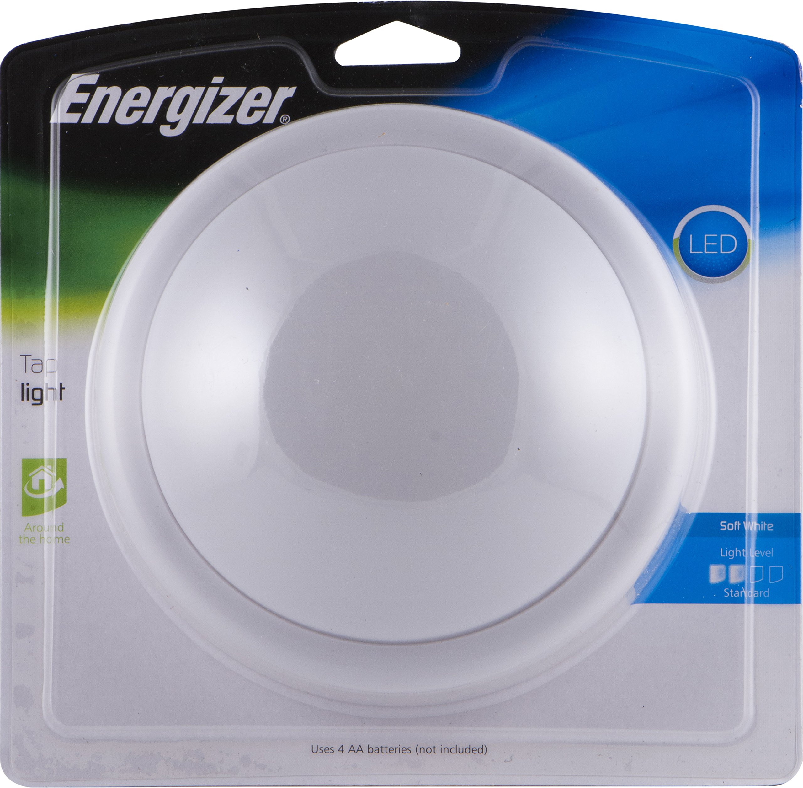 Energizer Tap Light, Battery Operated, Soft White, Push On/Off Wireless, Portable and Convenient