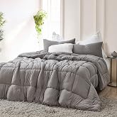 Summertime - Coma Inducer&reg; Oversized Queen Comforter - Morning Gray | Experience Coma Worthy Sleep with Cozy Plush Extra Large Bedding