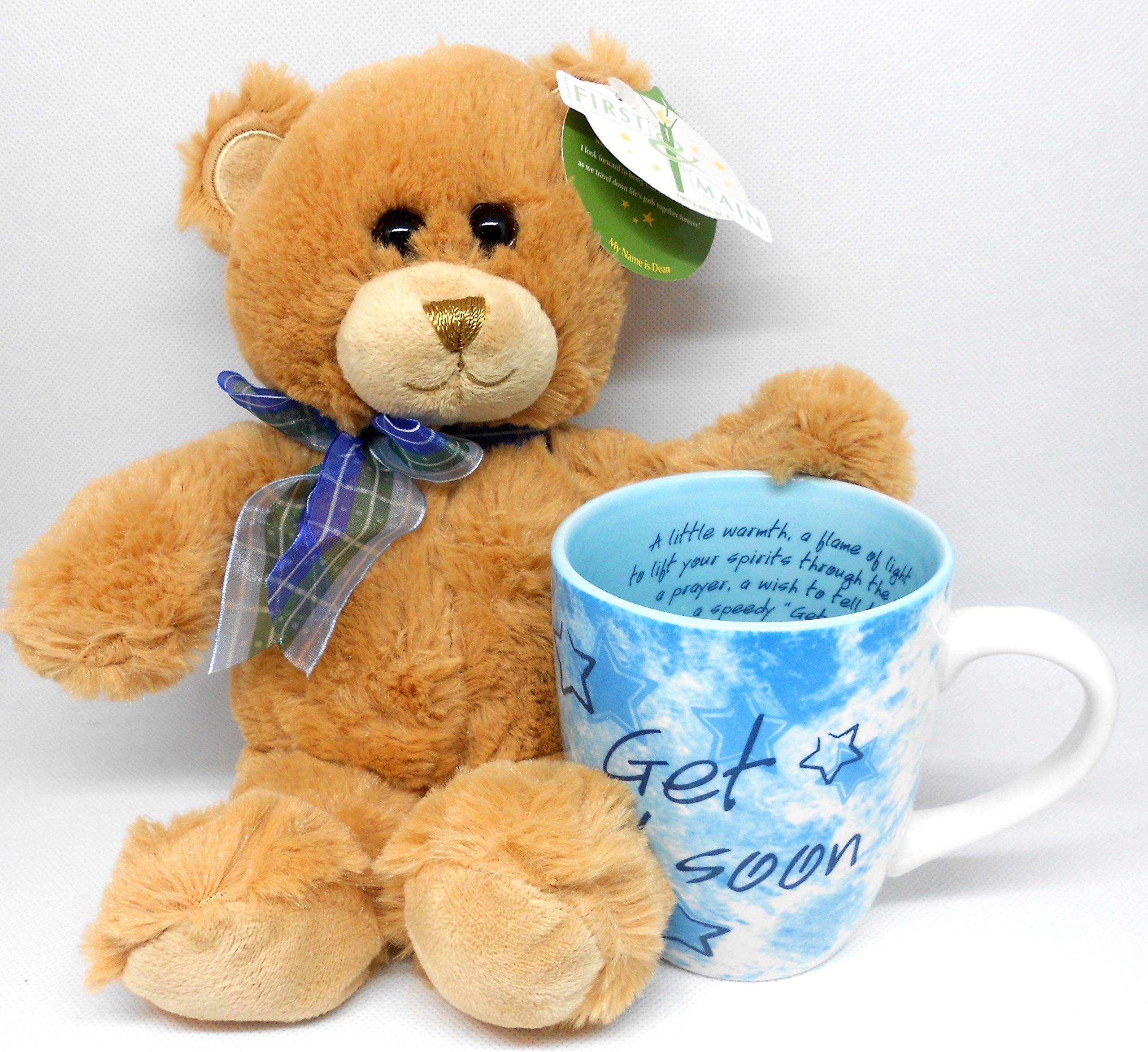 Get Well Teddy Bear & Mug Bundle-Get Well Bear,Get Well Gift Set, Get Well Gifts