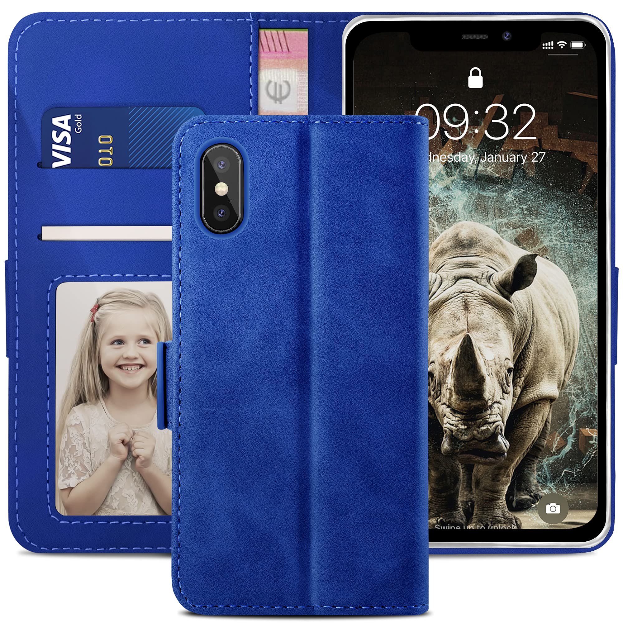 YATWIN Case Compatible for iPhone X/XS Royal Blue — image 1