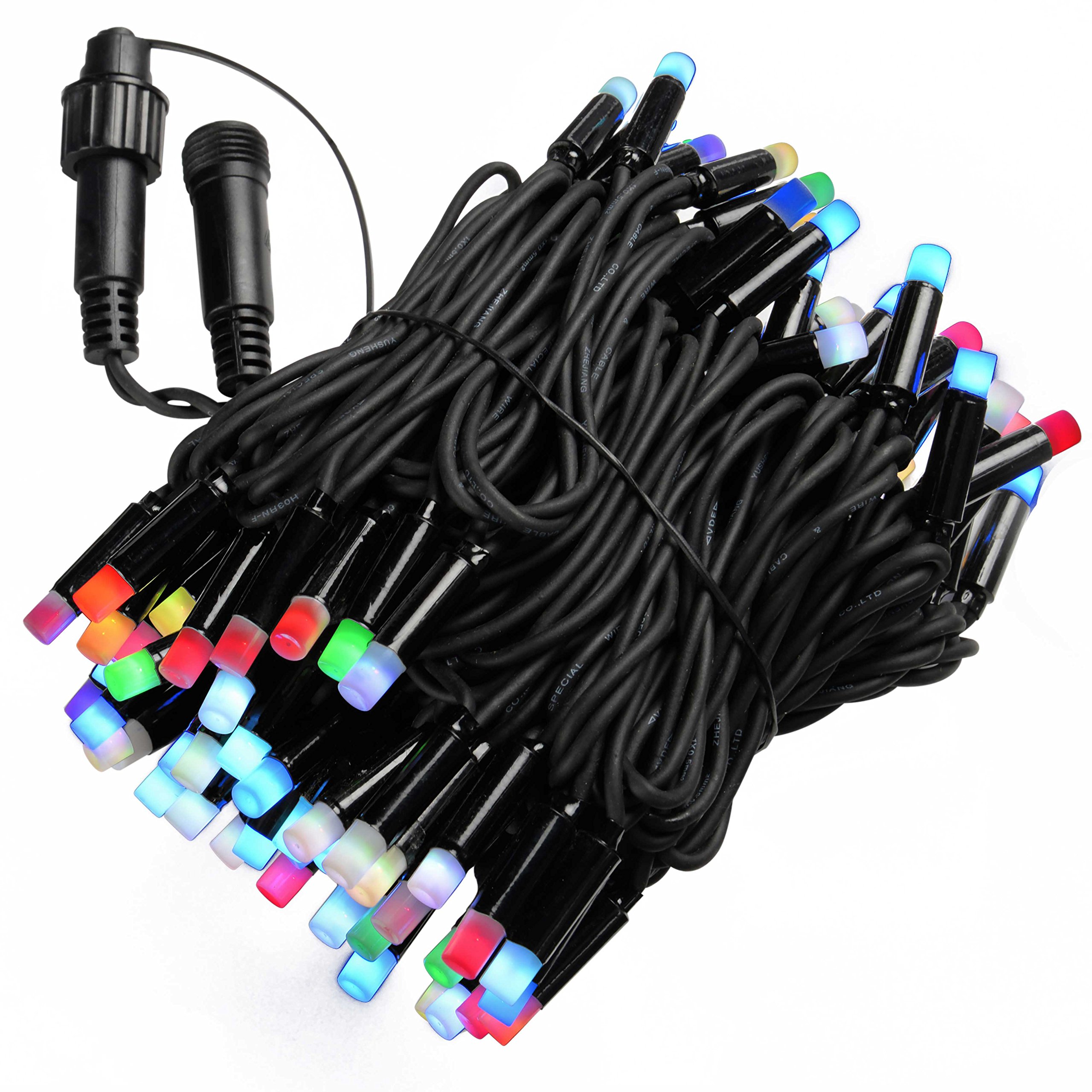 WeRChristmas Colour Changing Rainbow LED Connectable Rubber Light Extension Set - 100 Piece — image 1
