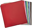 Vinyl Ease 12" x 12" 30 Sheets Assorted Glossy Colors Permanent Adhesive Vinyl for Cricut, Silhouette, Pazzles, Craft ROBO, QuicKutz, Craft Cutters, Die Cutters, Sign Plotters - V0101