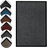 Homatz 60x80cm Indoor Outdoor Door Mat Grey Heavy Duty Rubber Non Slip