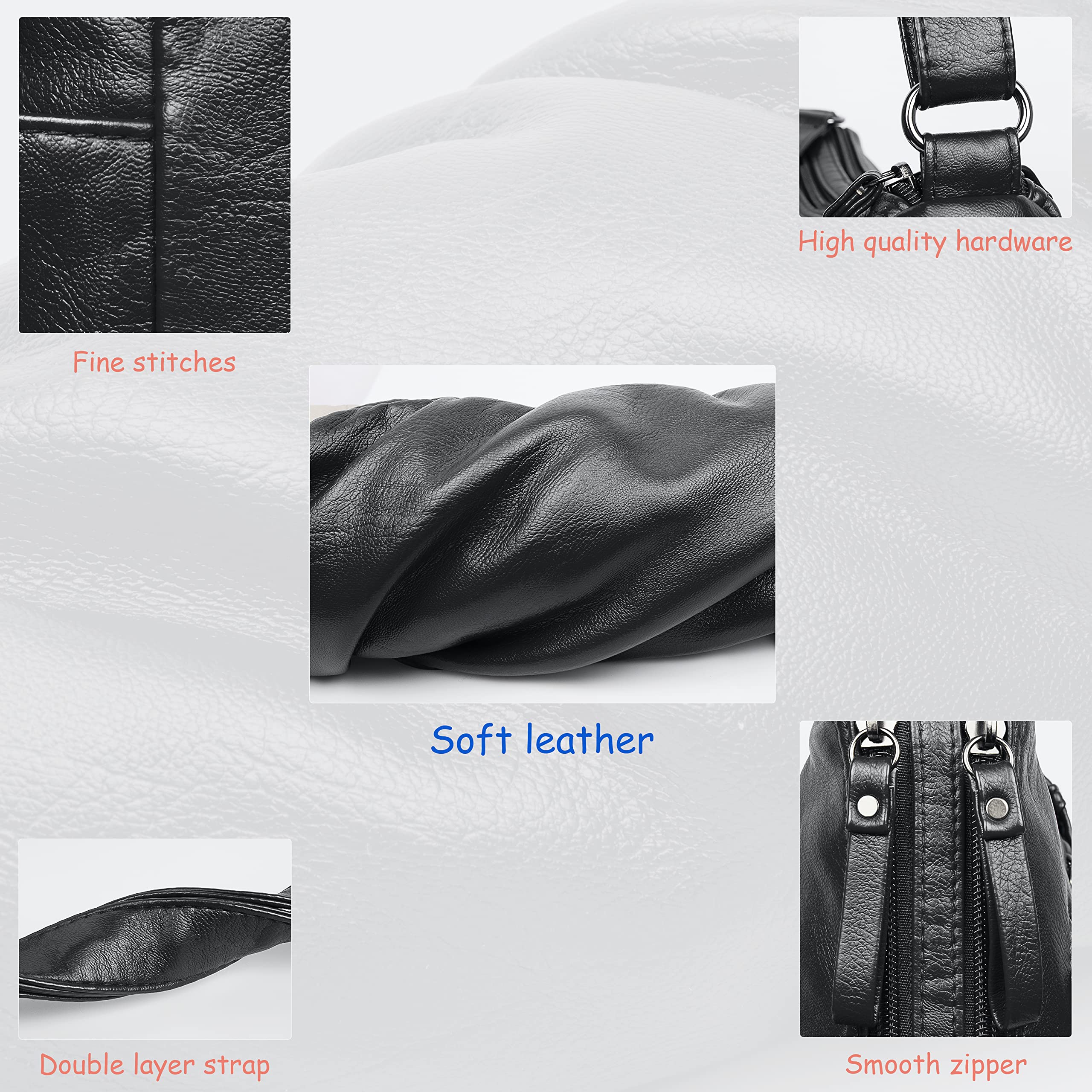 VOLGANIK ROCK Handbags for Women Shoulder bag for women Soft PU Leather Handbag Crossbody bag Multi Pockets Handbag shoulder bag Ladies handbags Travel Bag