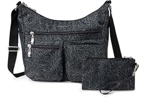 Baggallini Everywhere Bagg - Hobo Crossbody Bag for Women with RFID Wristlet – Water-resistant Travel Bag