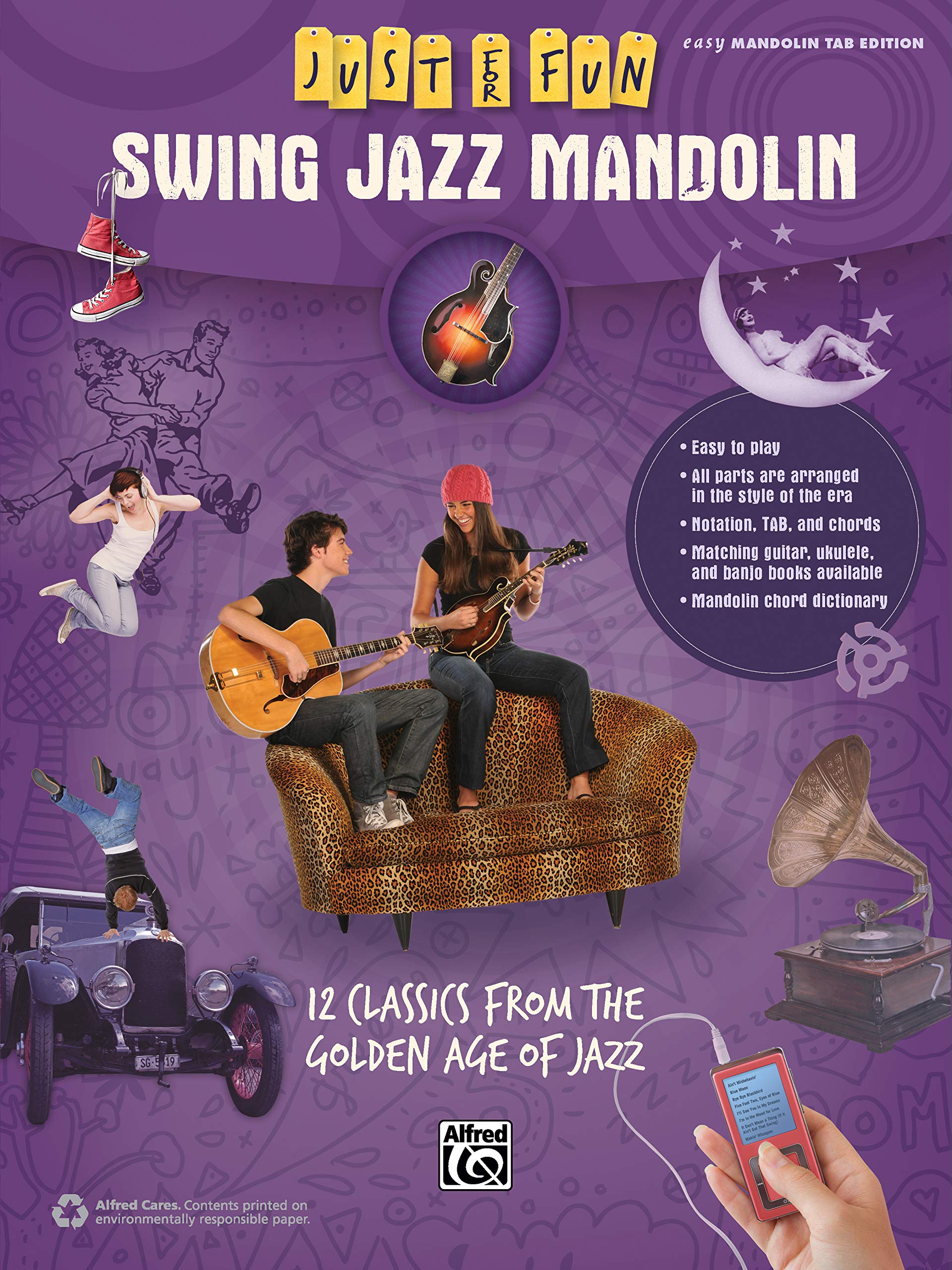 Swing Jazz Mandolin: Easy Mandolin Tab Edition, 12 Classics from the Golden Age of Jazz (Just for Fun)
