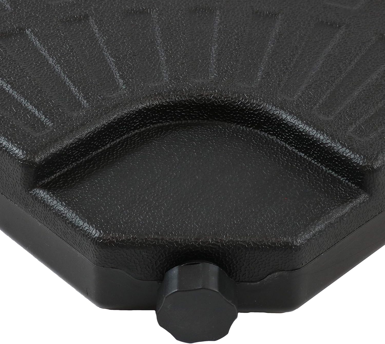 Amazon Com Sunnydaze 4 Piece Heavy Duty Cantilever Offset Patio Umbrella Base Plates Fill With Water Or Sand Fits Outdoor Cross Style Bases Black Garden Outdoor