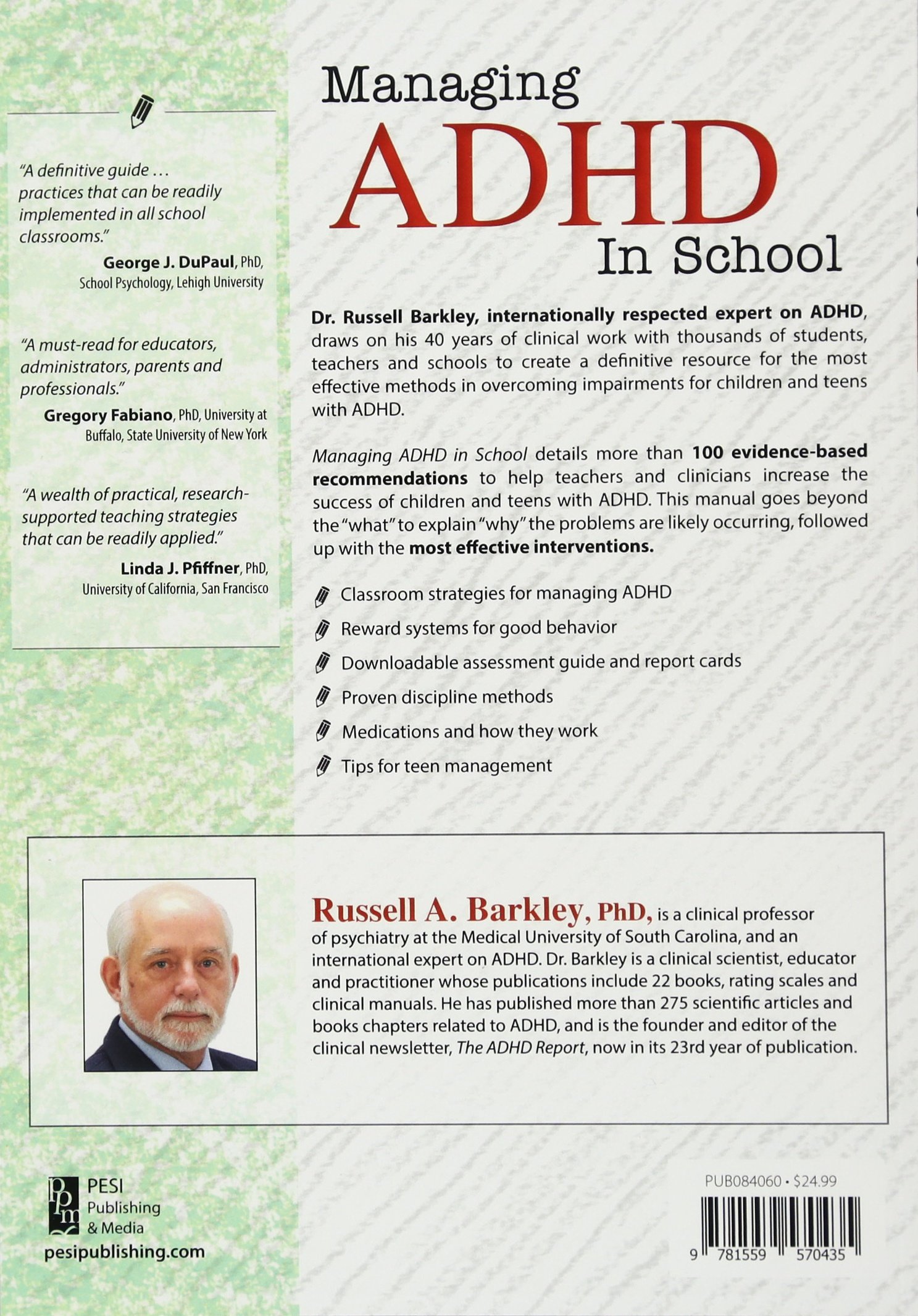 Managing Adhd In School The Best Evidence Based Methods For