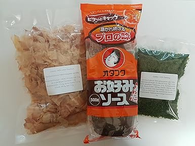 Okonomi Sauce Soße, Katsuobushi 100% Bonito Flocken Katsu Bonitoflakes, Aonori ko, Okonomiyaki, Takkoyaki, Hiyakko Zutaten, G