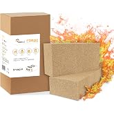 GIRtech Heavy Duty Refractory Fire Bricks for Forge 3200F - Pack of 2 Extra High Temperature Insulated | Fire Brick for Masonry, Insulating Kiln, Fire Pit, Wood Stove, Oven, Grill, Melting Metals