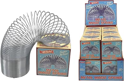 KandyToys SupeRetro Metal Magic Spring Slinky Toy 7cm Coiled Retro Fun