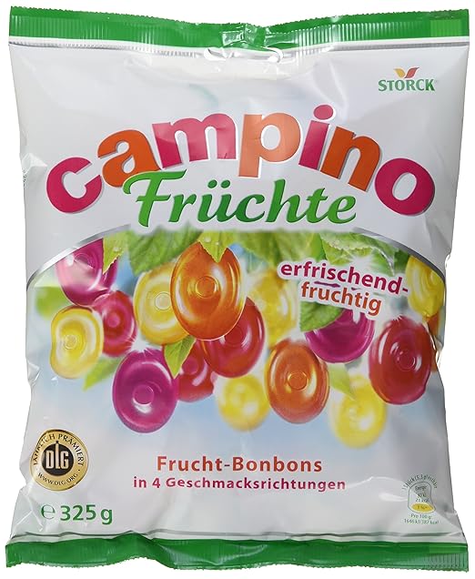 Campino Früchte – Fruchtig-erfrischende Lutschbonbons in verschiedenengeschmacksrichtungen wie Kirsche & Orange – (15 x 325g 