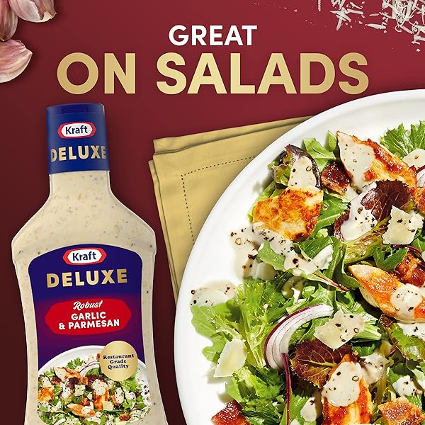 KRAFT DELUXE ROBUST GARLIC AND PARMESAN SALAD DRESSING (16 OZ BOTTLE)