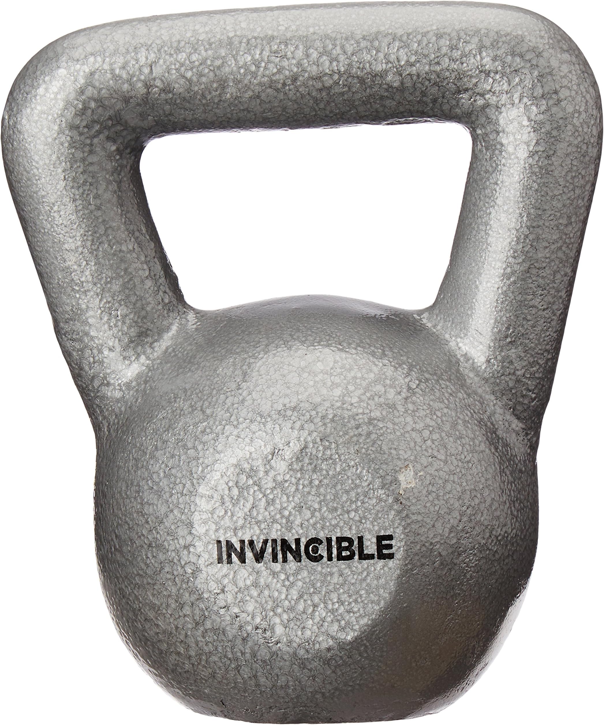 Invincible Cast Iron Kettle Bell with Handle (Silver)