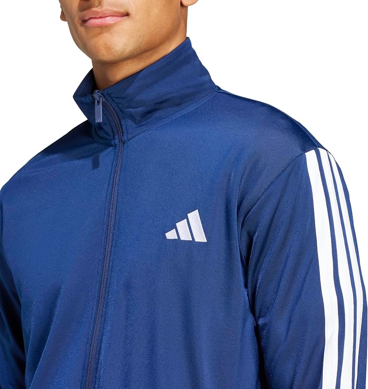 Uomo Sportswear Basic 3 Stripes Tricot Track Suit, Dark Blue, M — foto 4 di 6