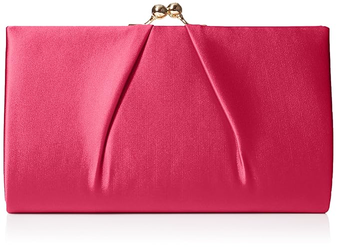 Swanky Swans Damen Mira Satin Classic Frame Bag Clutch, 5.1x12x20.8 cm