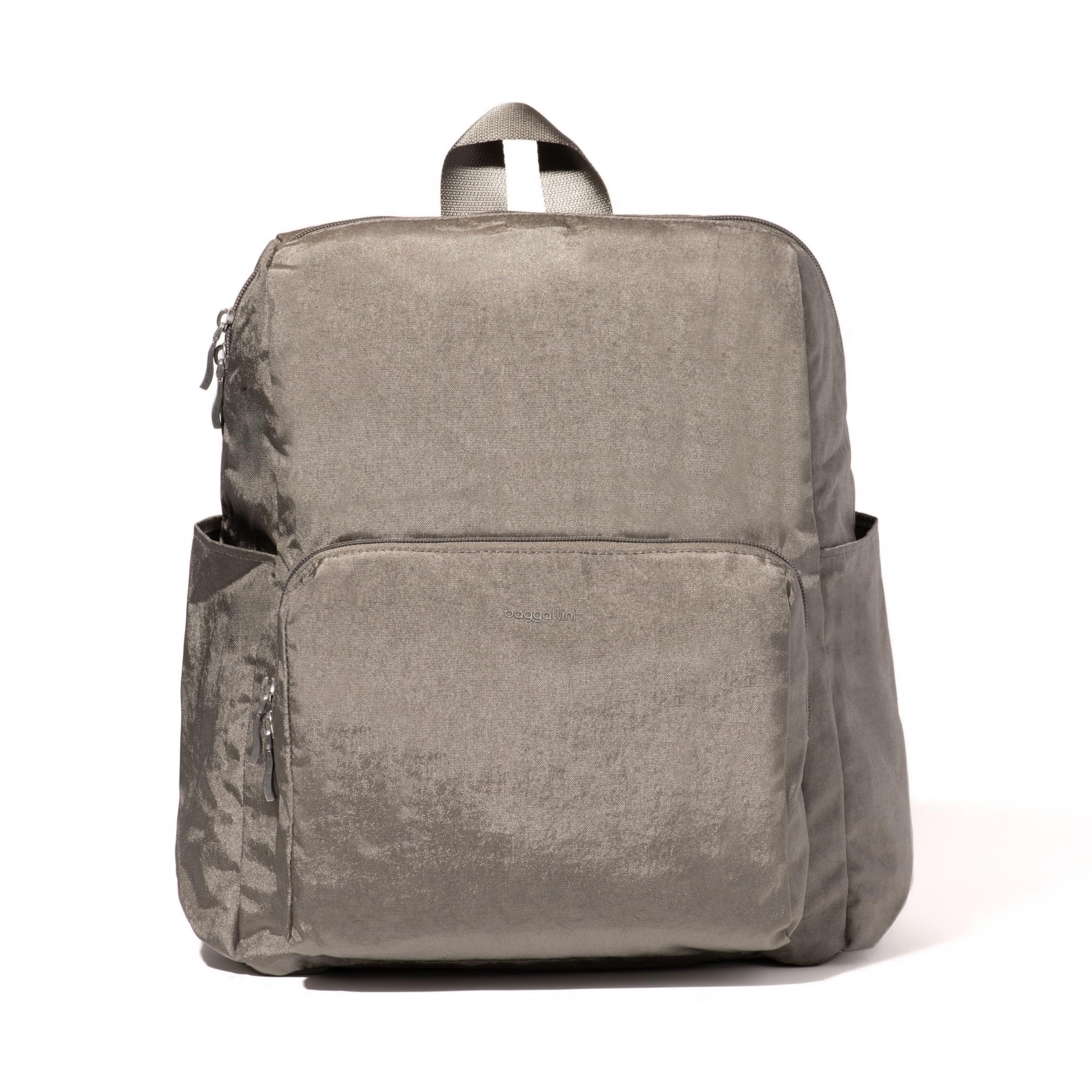Baggallini Women’s Carryall Packable Backpack, Sterling Shimmer