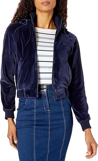 womens navy hooded jacket