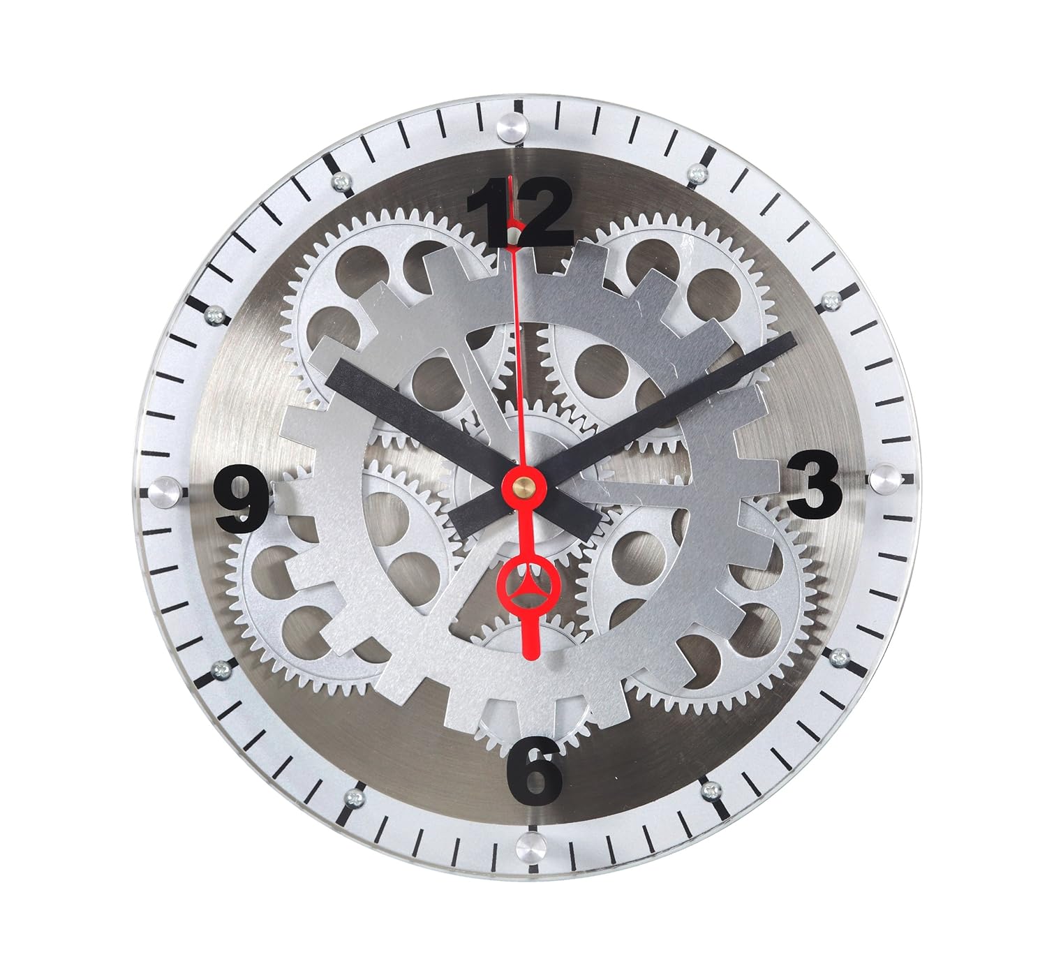 Buy Maple's 10inch Moving Gear Wall Clock, Glass Cover Online at Low