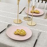 Home Brilliant Rectangular Table Cloth 132x260cm Striped Faux Linen view 7
