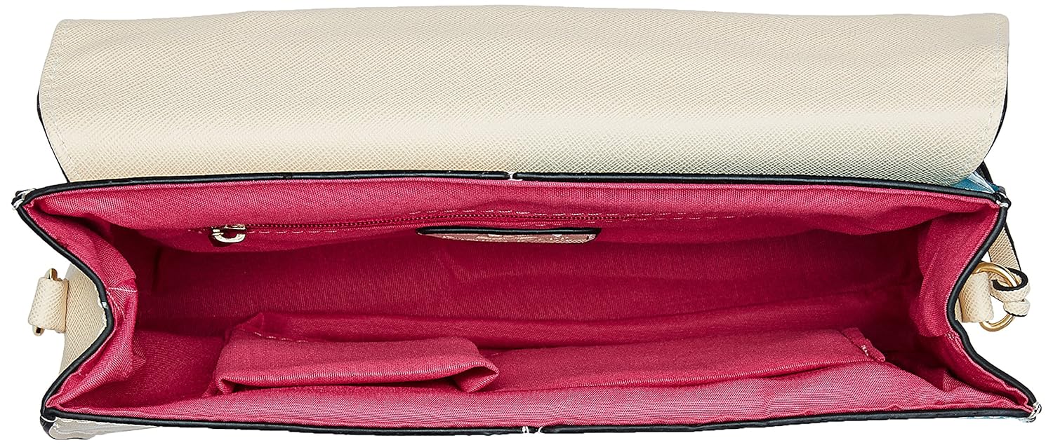 diana korr women's sling bag (beige and blue) (dk59sgrn)