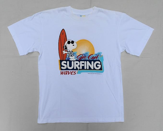 Amazon Joe Cool Surfing Waves Snoopy サーフィン ジョークール スヌーピー 古着ｔシャツ Mサイズ 白 Peanuts 通販