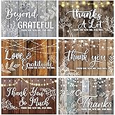Fancy Land Rustic Wedding Thank You Cards Newlywed Appreciation Notes Card with Envelopes from the New Mr and Mrs for Guests 24Pcs