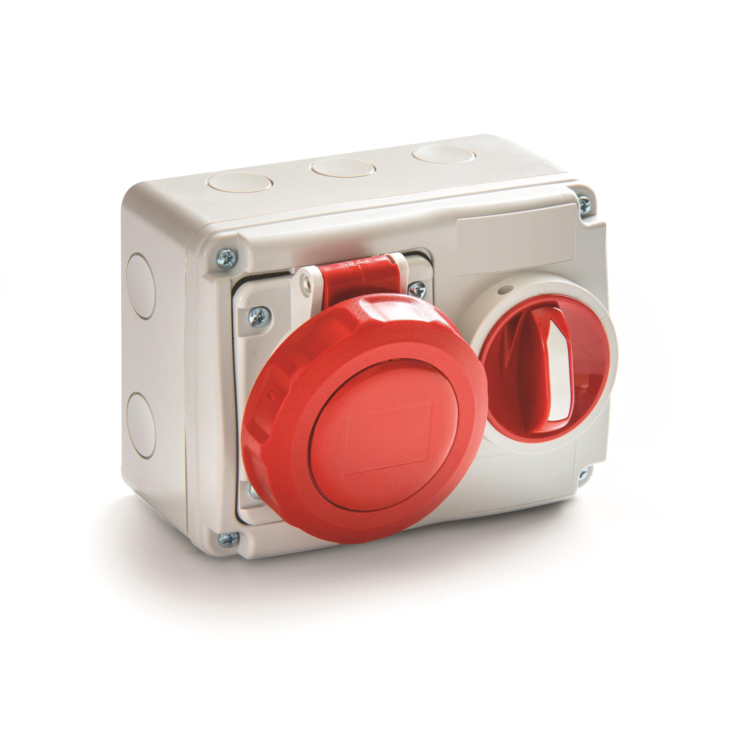 ROSI Socket Locked Grey/Red 16A - 6h 3P+N+T IP66/67
