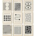 97 Decor Bauhaus Poster - Mid Century Modern Wall Decor, Abstract Geometric Wall Art, Bauhaus Abstract Wall Prints, Mid Century Bauhaus Artwork, Boho Abstract Pictures For Bedroom (8x10 UNFRAMED)