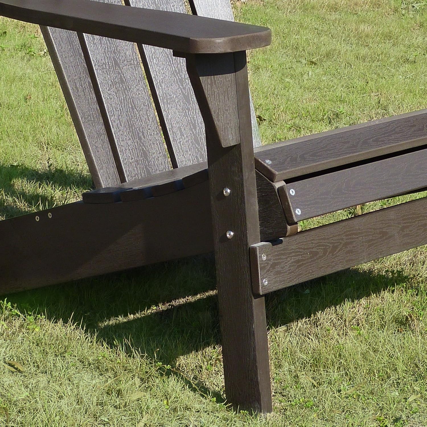 Northbeam Faux Wood Foldable Relaxed Adirondack Chair, Outdoor, Garden, Lawn, Deck Chair, Espresso : Garden & Outdoor