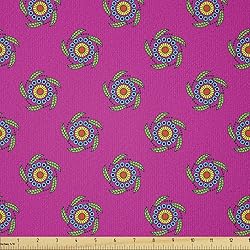 Ambesonne Ethnic Fabric by The Yard, Windmill