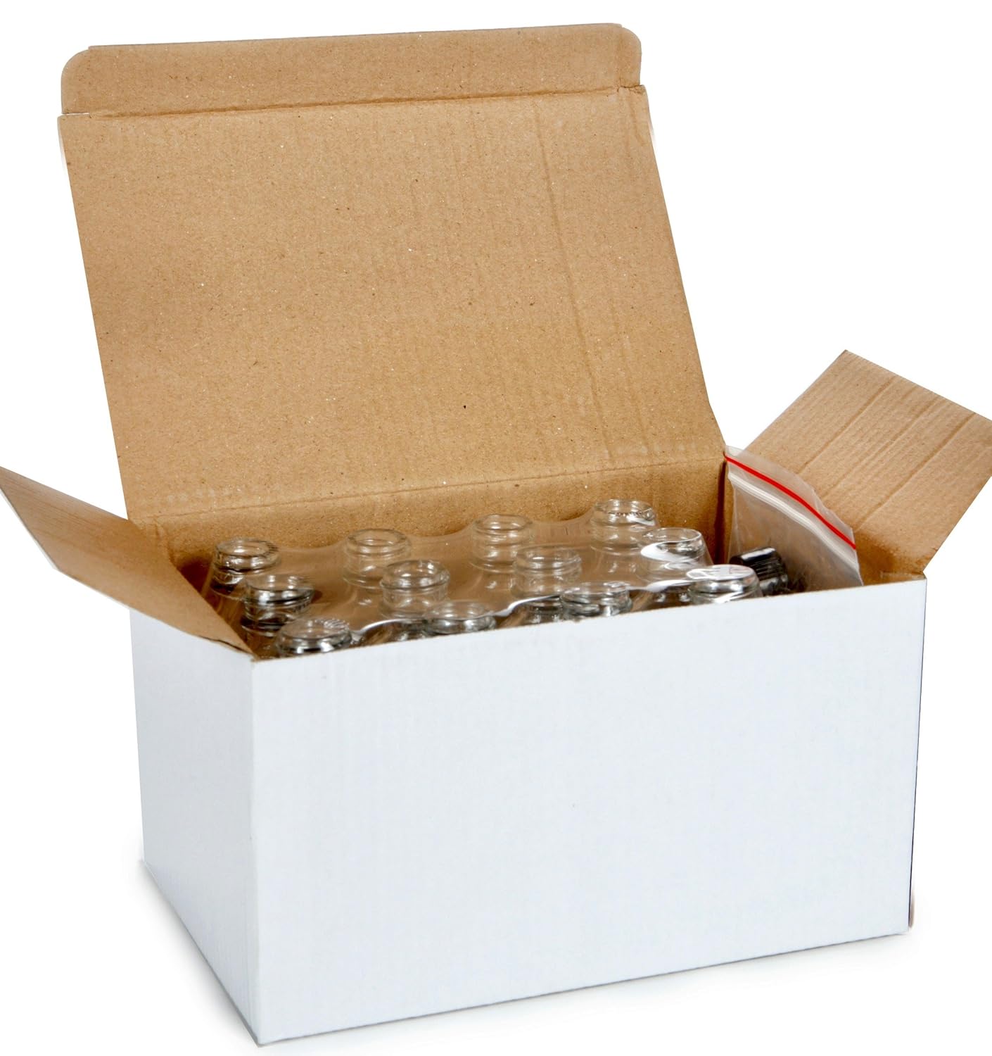 Vivaplex, 12, Clear, 2 oz Glass Bottles, with Lids : Beauty
